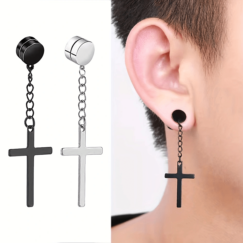 Zircon Non Pierced Ears Earrings Magnetic Earring Studs - Temu