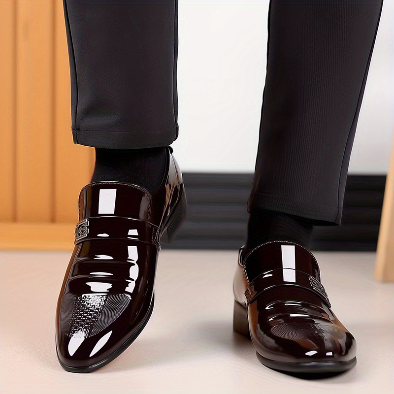 Zapatos Formales Sin Cordones Hombres, Zapatos Casuales Elegantes  Antideslizantes Resistentes Desgaste - Calzado Hombre - Temu
