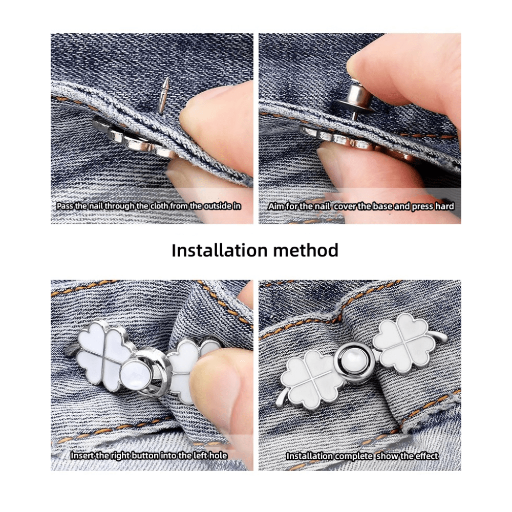 Adjustable Jean Button Pins Simple Installation Reusable And - Temu