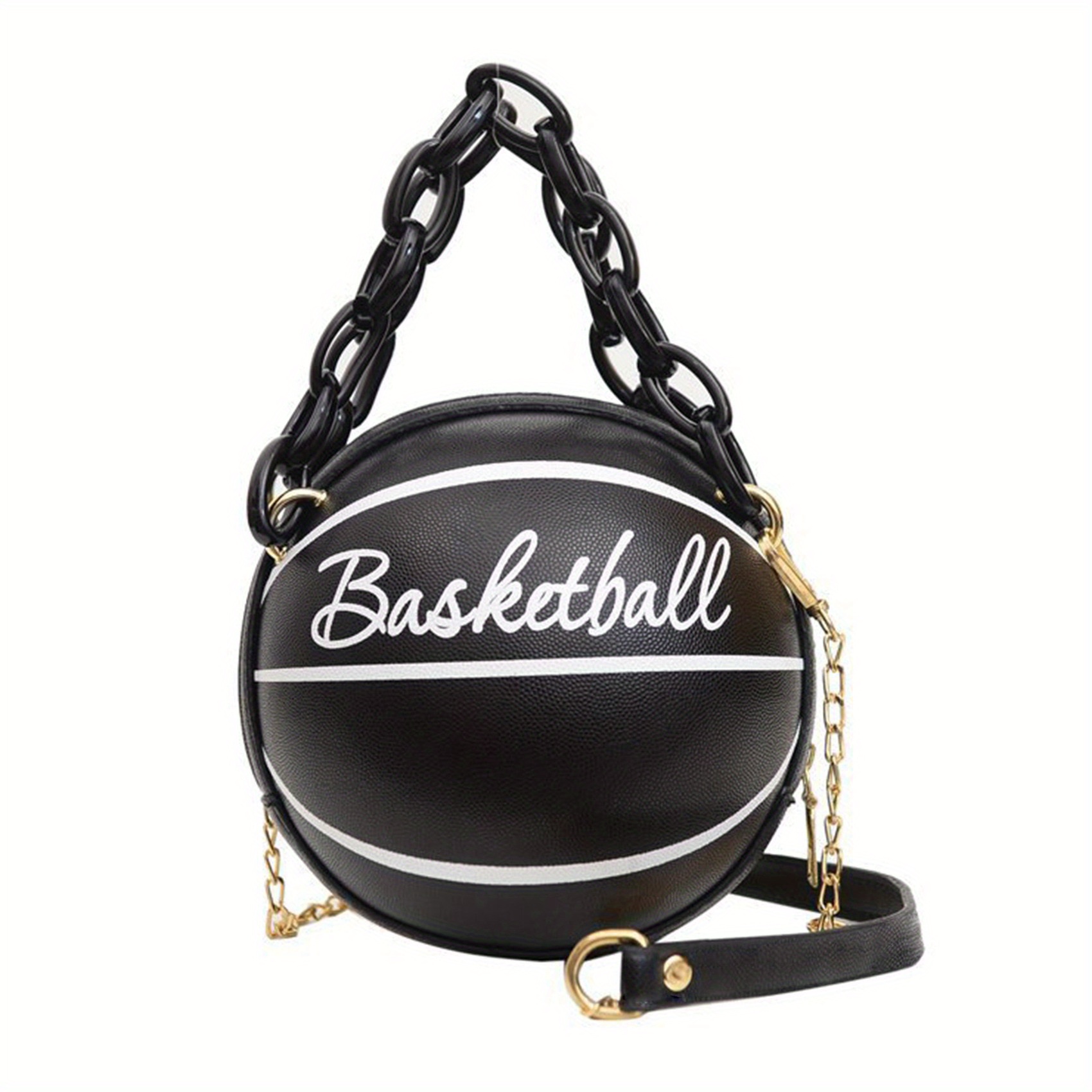 Women's Shoulder Bag, Novelty Bag, Basketball Shaped Chain Bag