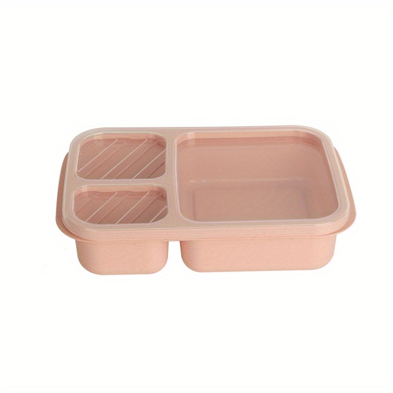 Microwave Lunch Box: Wheat Straw Boxes For Kids & Adults -  Compartmentalized Picnic Food & Fruit Storage! - Temu