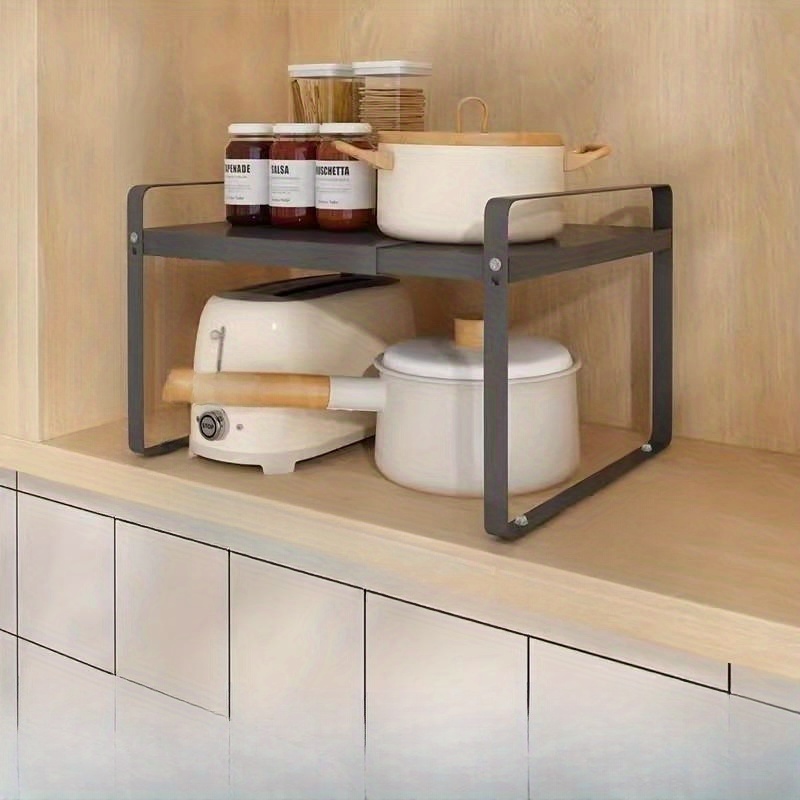 Expandable Cabinet Organizer Shelf Stackable Kitchen Counter - Temu