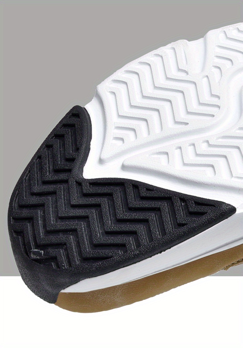 Men'S All-Season Mid-Top Athletic Sneakers - Durable, Shock-Absorbing Running Shoes with Cushioned Support, White & Gray Design, EVA Sole, Fabric Lining, and Comfortable EVA Insole for Casual Wea