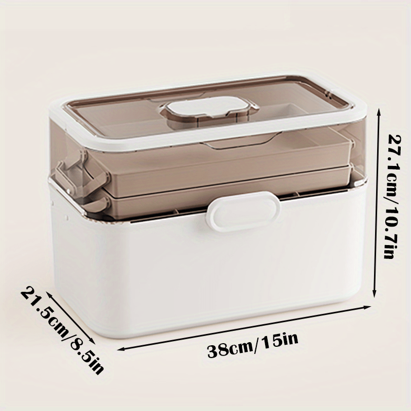 Portable First Aid Kit Multi-layer Empty Storage Box Large Organizer Home  Portable Storage Bin, Aesthetic Room Decor, Home Decor, Bedroom Decor - Temu