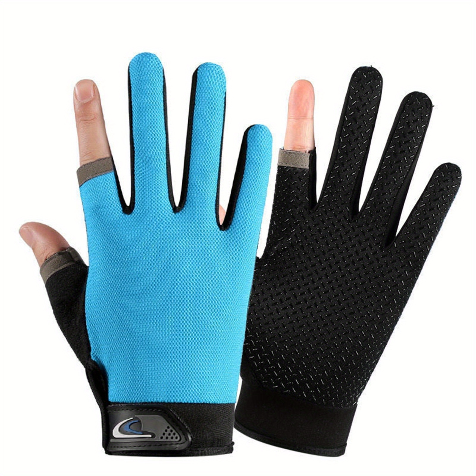 Fingerless Fishing Gloves, Small Portable Touchscreen Outdoor Fishing  Gloves Self Adhesive Wear Resistant For Fishing