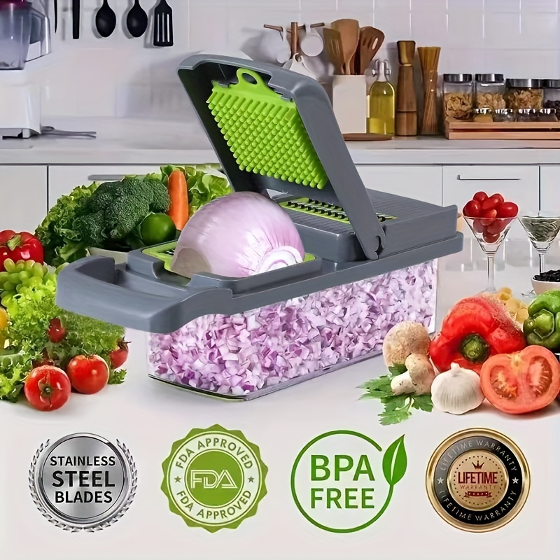 Vegetable Choppers, Onion Chopper, 12 in 1 Vegetable Cutter, Pro Slicer  Dicer, Cutter, Manual Slicer, Mandolin