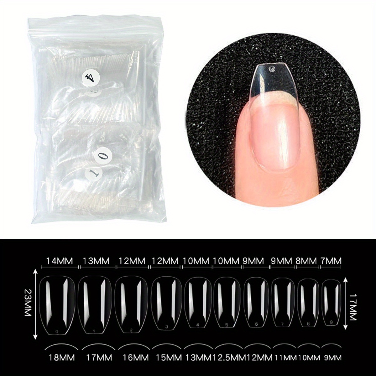 Soft Gel Nail Tips Acrylic Nail Tips Pre shaped False Nail - Temu