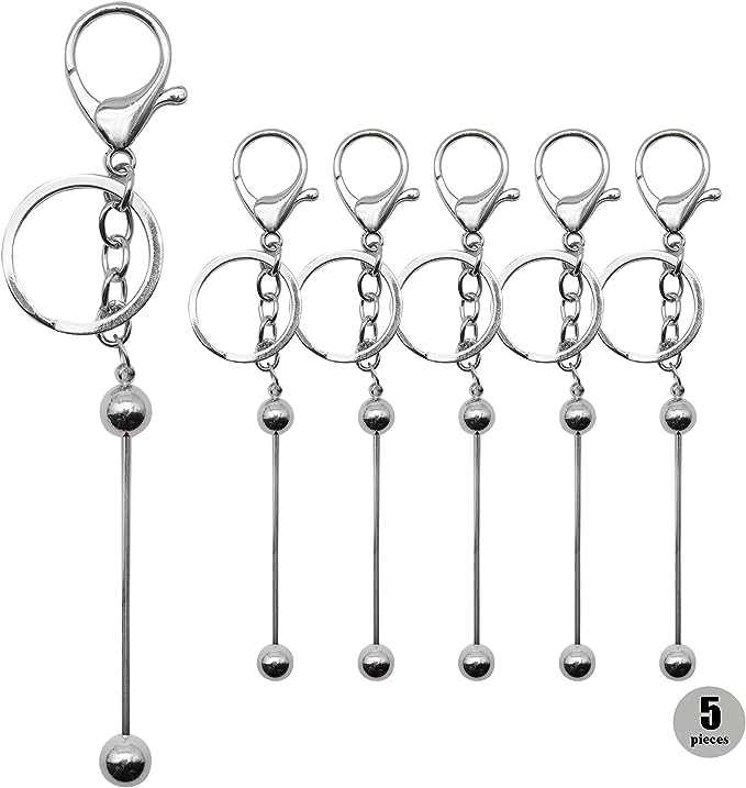 Beadable key chain bars