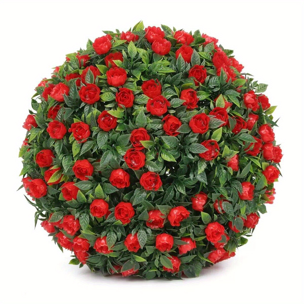 Artificial Topiary Ball Lifelike Plants Rose - Temu