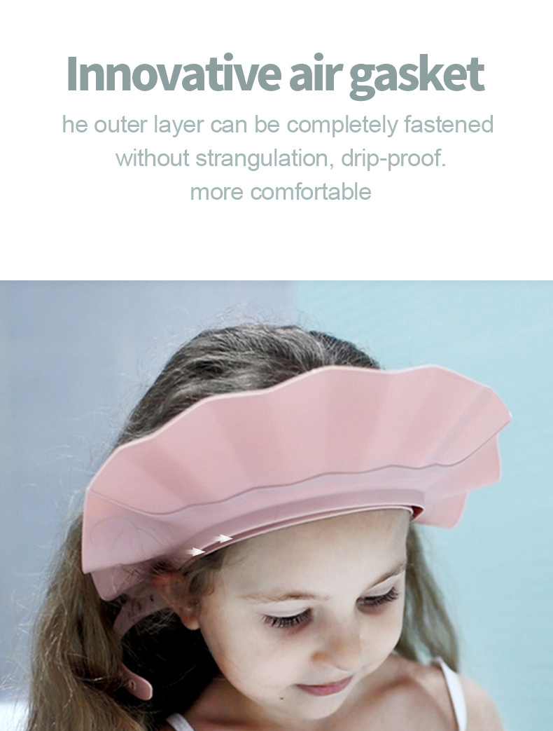 adjustable baby shower cap protect your babys   with this cute shampoo shower cap details 5