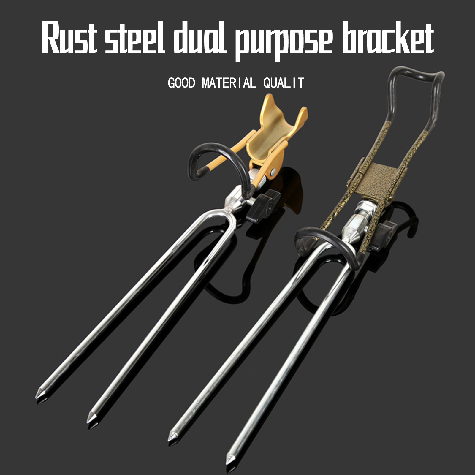Dual use Stainless Steel Fishing Rod Bracket Universal - Temu