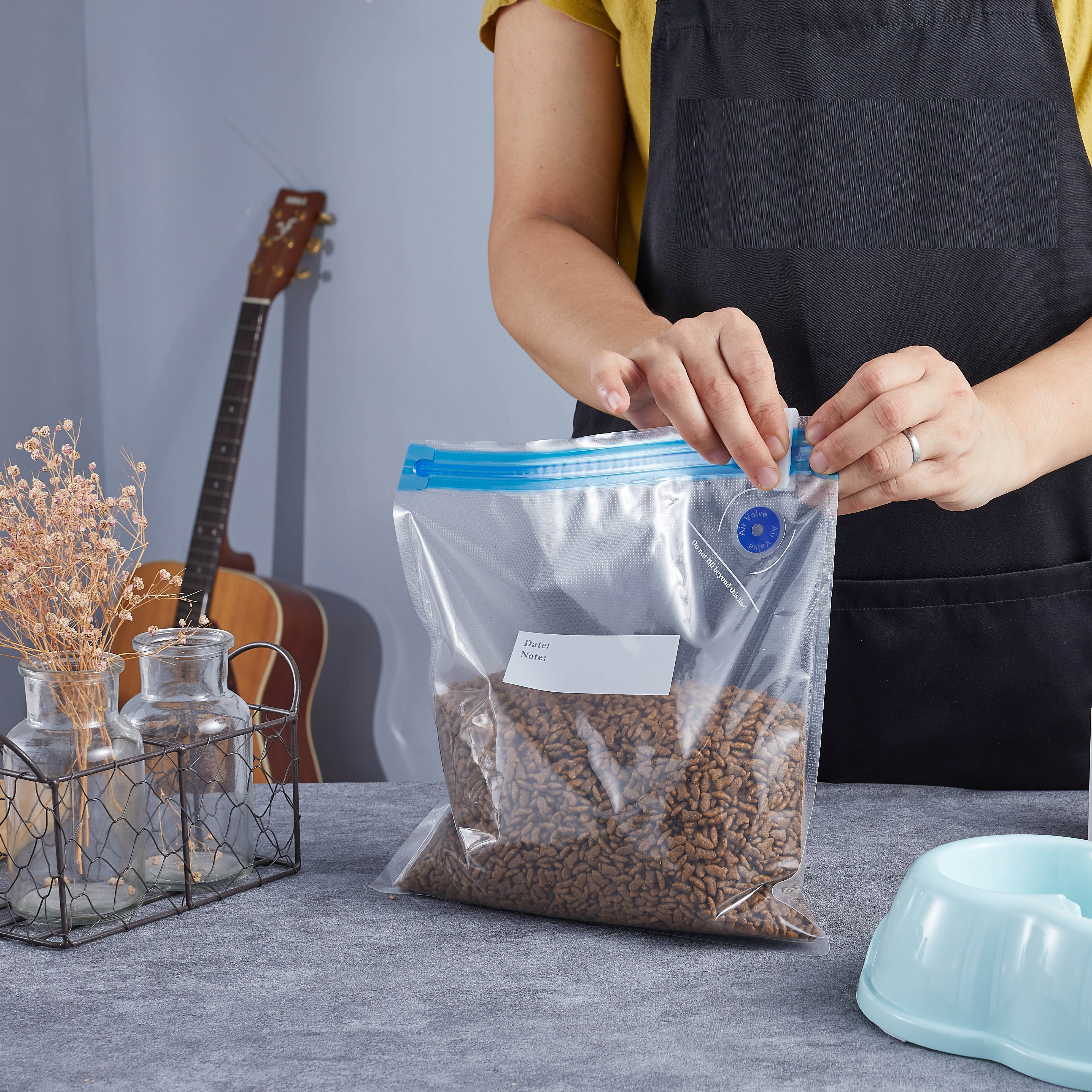 Reusable Vacuum Bag Sealed Food Bags Refrigerator Storage Dispenser Bag  Kitchen Ziplock Plastic Bags Kitchen Air Vacuum Bags