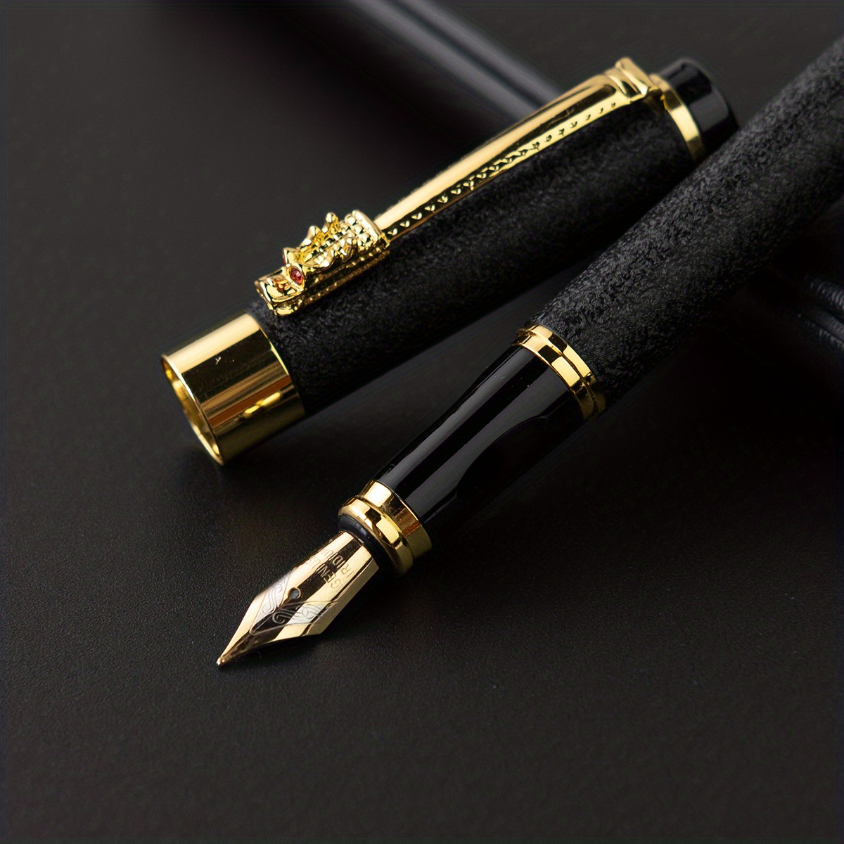 1 stylo plume et sac avec 2 réservoirs d'encre noire stylo - Temu France