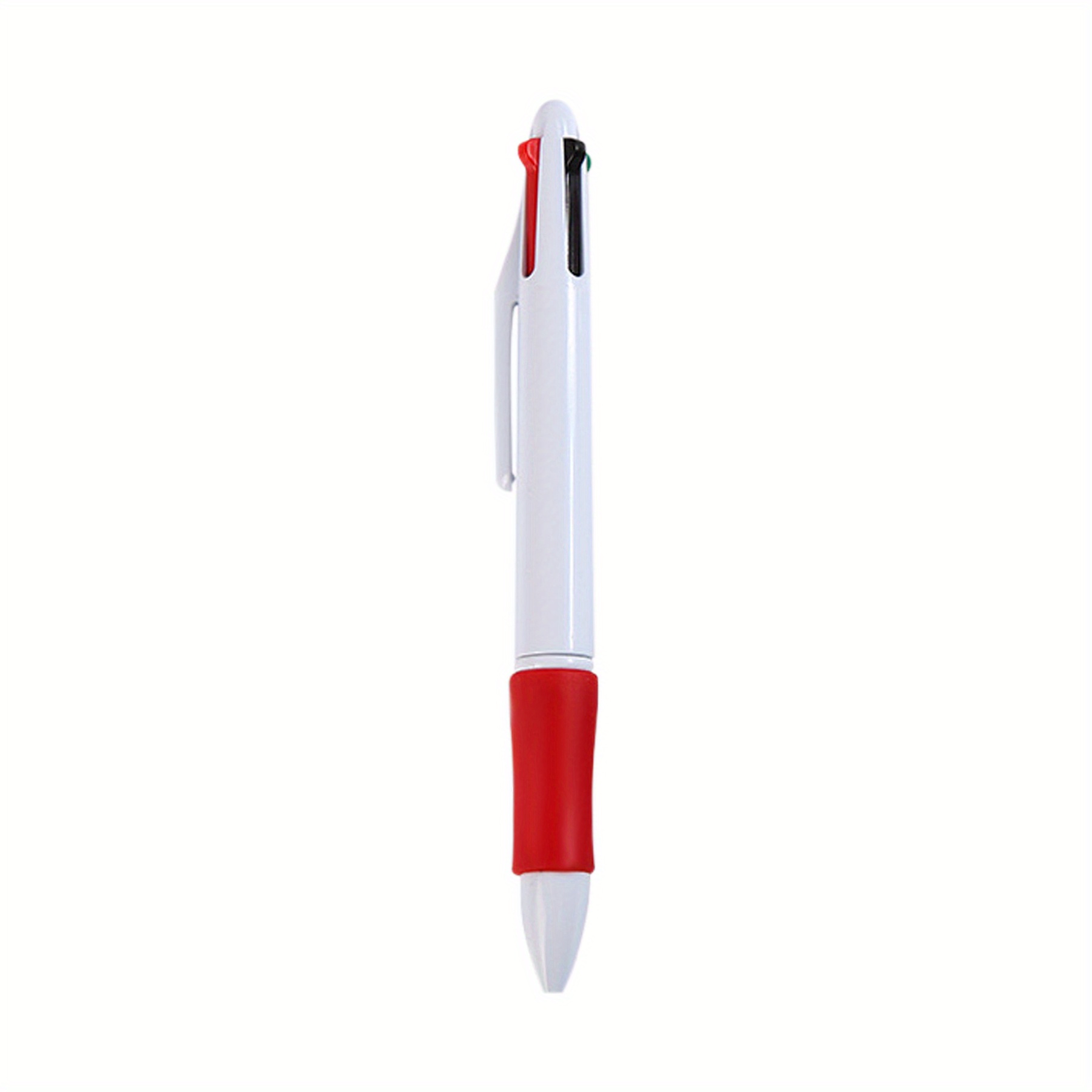 Reopen 4 in 1 Multicolor Pen, Portable Metal Cased Multifunctional Refillable&Retractable Ballpoint Pen with Gift Box, Mechanical Pencil, Black Red