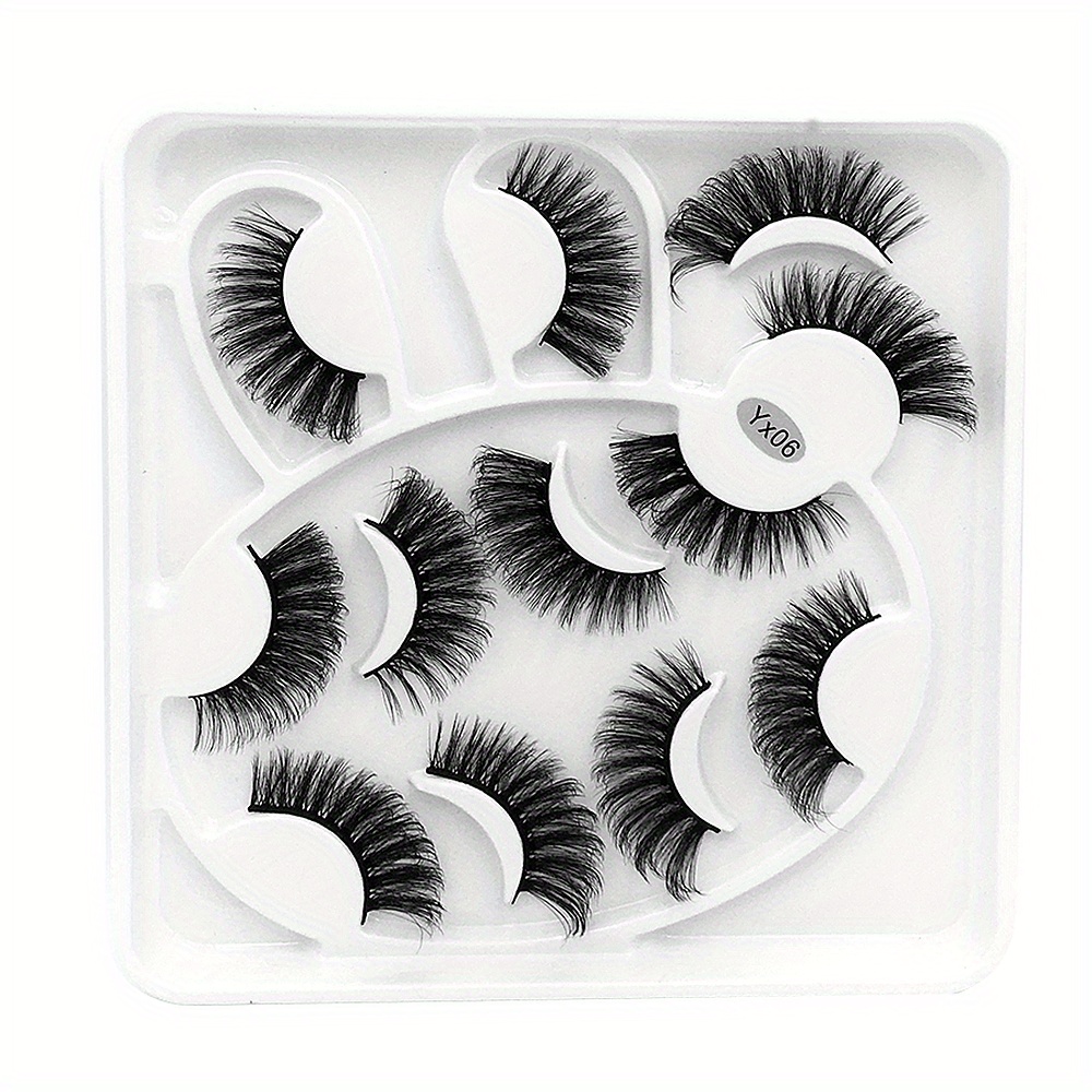 6 Pairs 6D Fluffy Mink Hair False Eyelashes