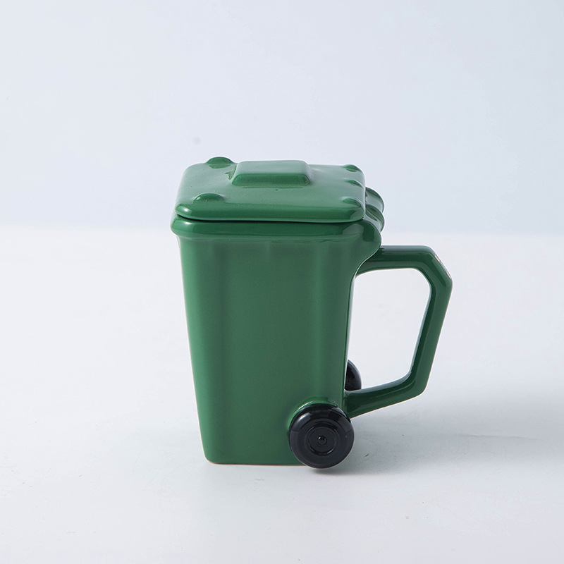 1 Stück, Kreative Mülleimer-Keramik-Kaffeetasse, 400 Ml/13,5 Unzen