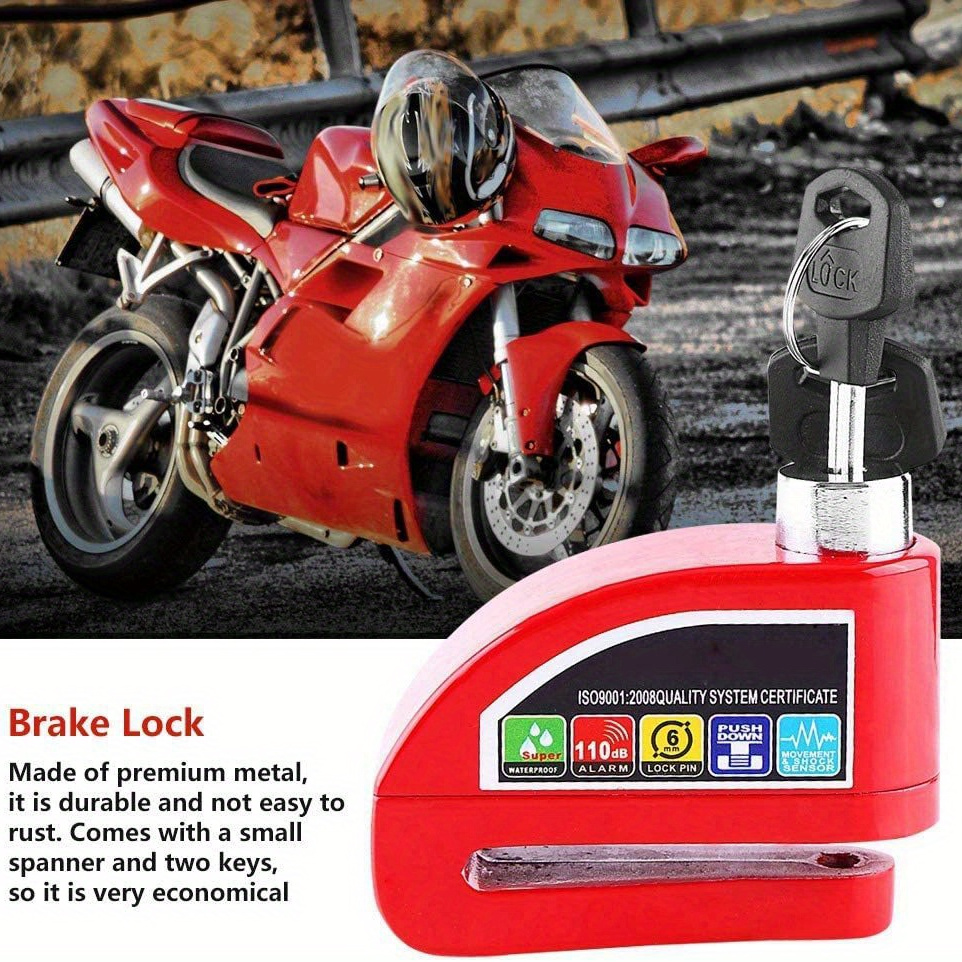 Motorcycle Anti-theft Disc Lock With 110db Alarm, Scooter Anti