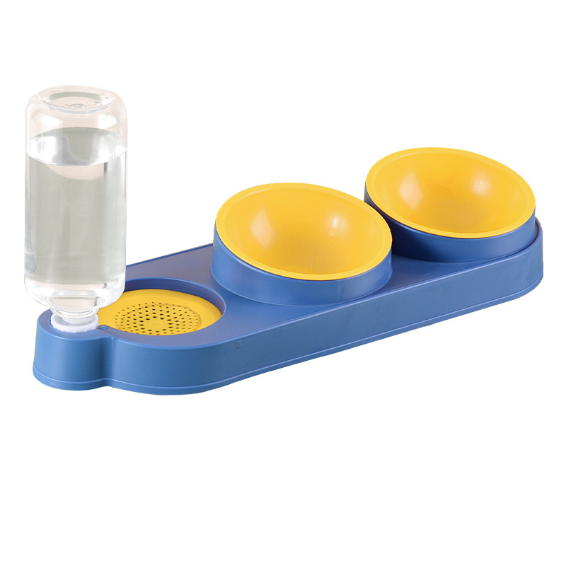 Pet Water & Food Bowl Set, Double Bowls With Automatic Water Dispenser  Bottle For Small Dogs & Cats - Temu