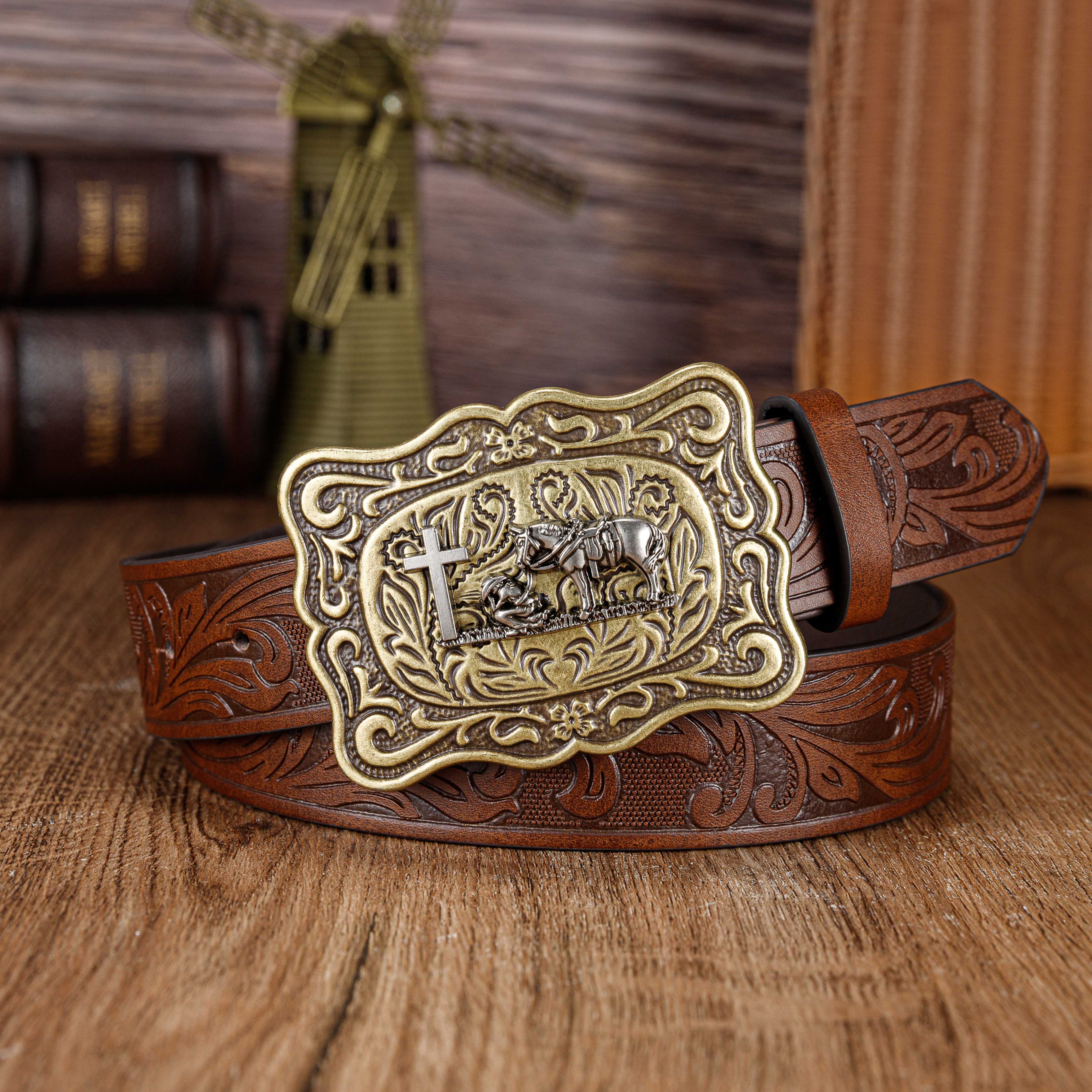 Big buckle mens belts sale