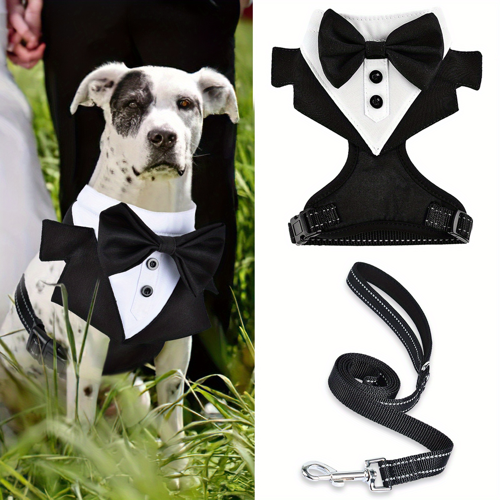 Designer Dog Harness / Dog Harness With Bow Tie / Small Dog 