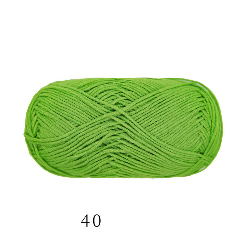 2 Strands Milk Cotton Yarn Crochet Doll Stick Needle Hand Woven Fine Wool  Thread Soft Warm