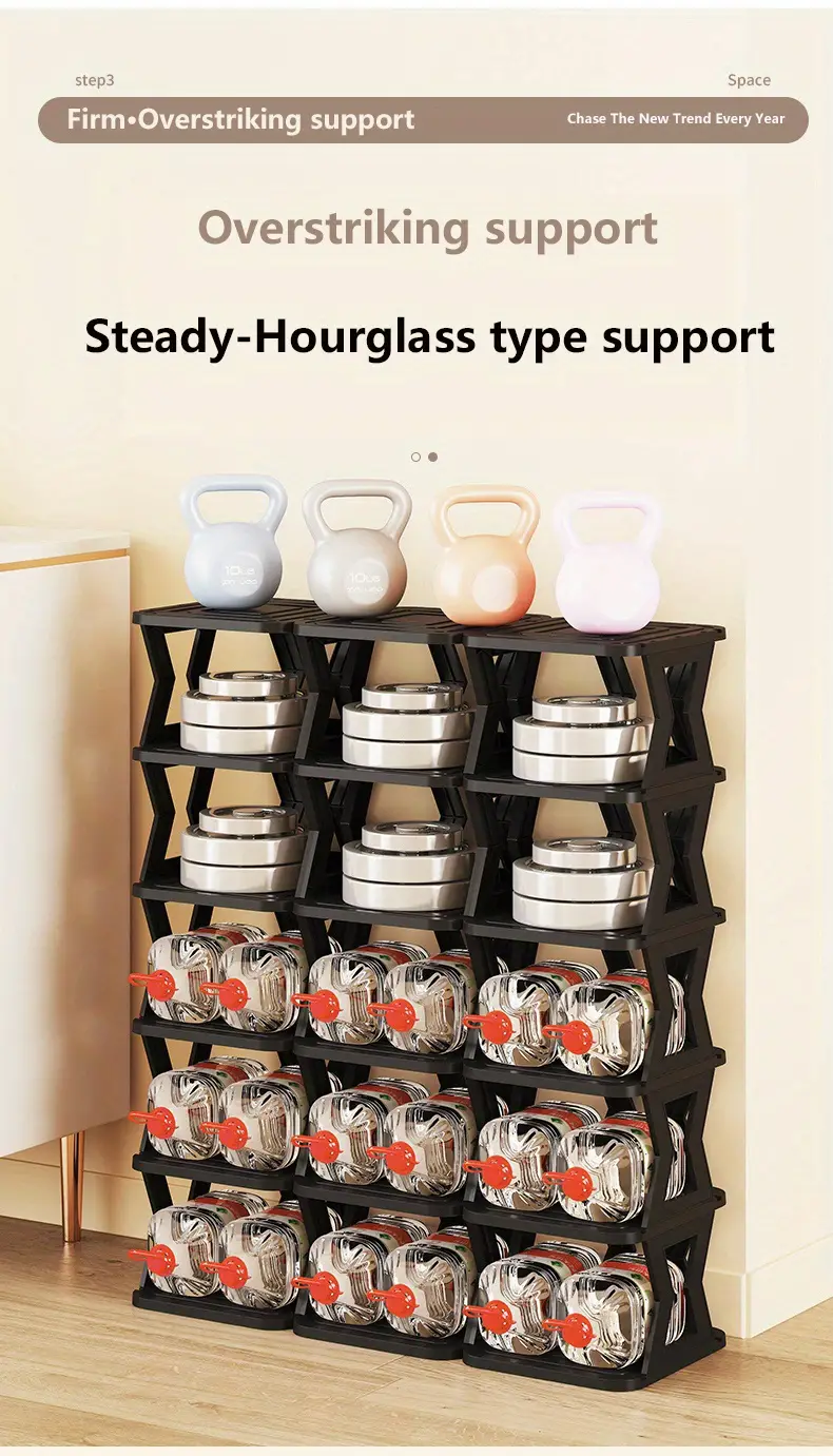 Multi layer Plastic Foldable Shoes Rack Free Standing Shoes - Temu