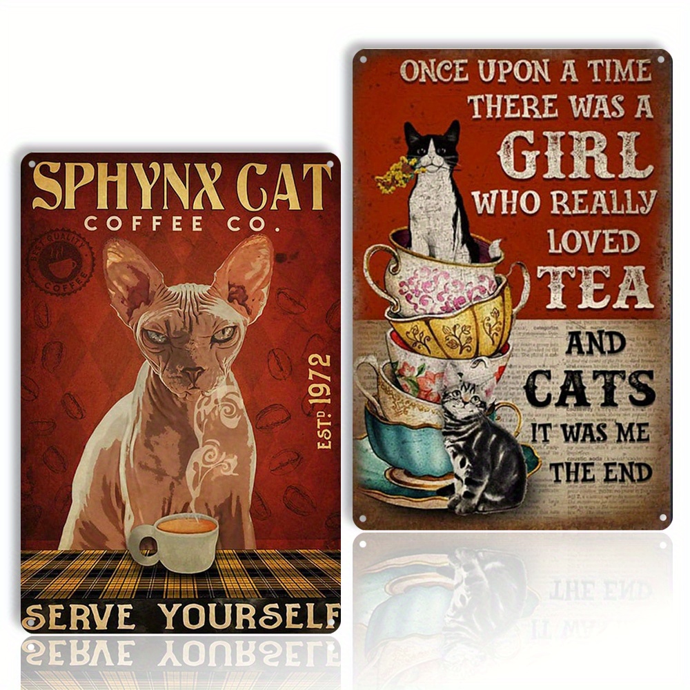 Funny Metal Tin Sign Black Cat Sewing Beautiful Things Come Together Sewing  Gifts for Sewing Lovers Woman, for Home