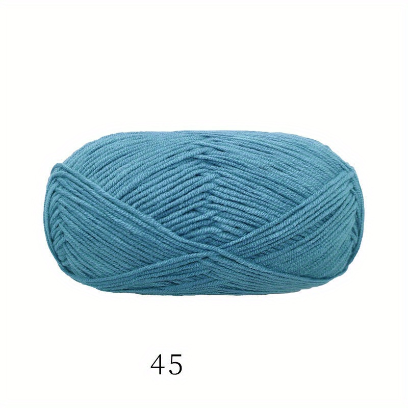  3PCS 150g Beginners Blue Yarn for Crocheting and Knitting,260  Yards Cotton Nylon Blend Yarn for Hand DIY Bag Basket Dolls and Cushion