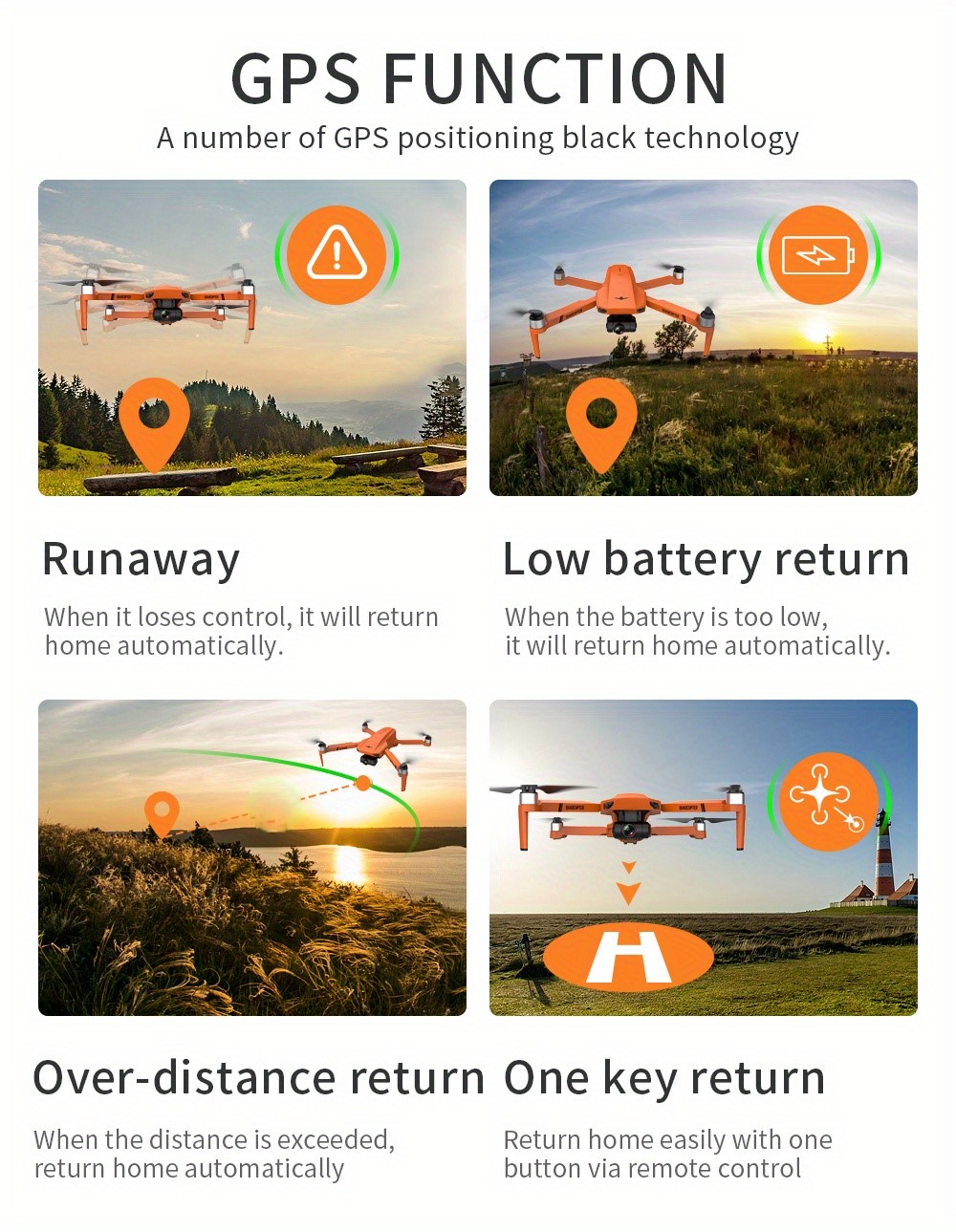 kf102 gps remote control drone with hd dual camera 1 battery 32g memory card 2 axis self stabilizing cloud platform brushless motor gps optical flow positioning 5g wifi fpv foldable four axis aircraft details 12