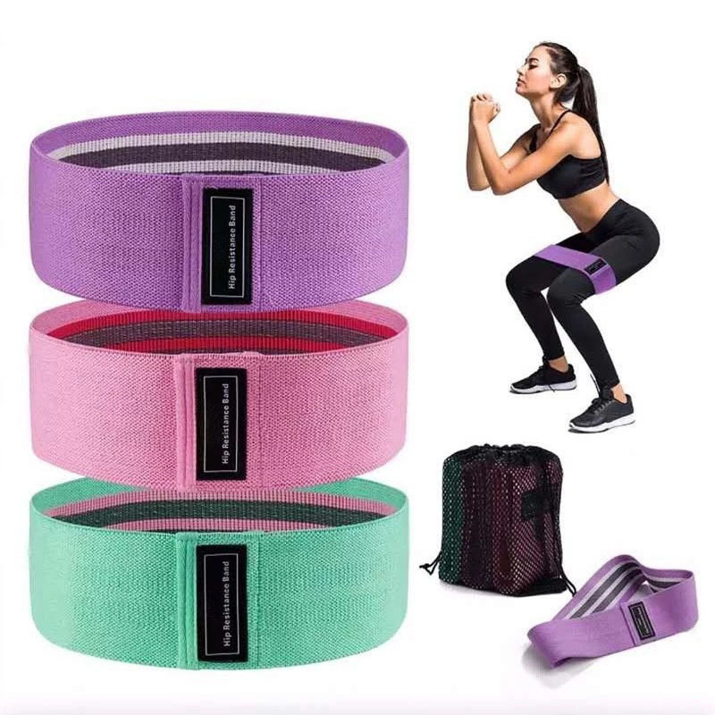 Cinturón elástico de yoga, entrenador de glúteos, bandas de resistencia de  tela, correa elástica, resistencia ajustable, pesada y media, banda