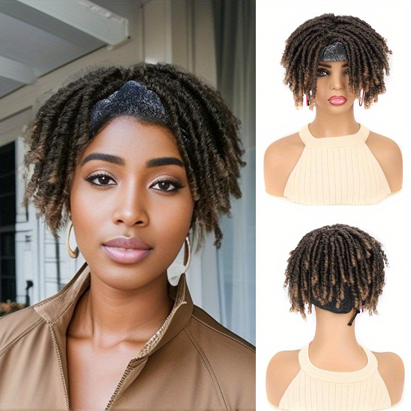 Costume Wigs Headband Wig Short Dreadlocks Wig Short Springy Temu