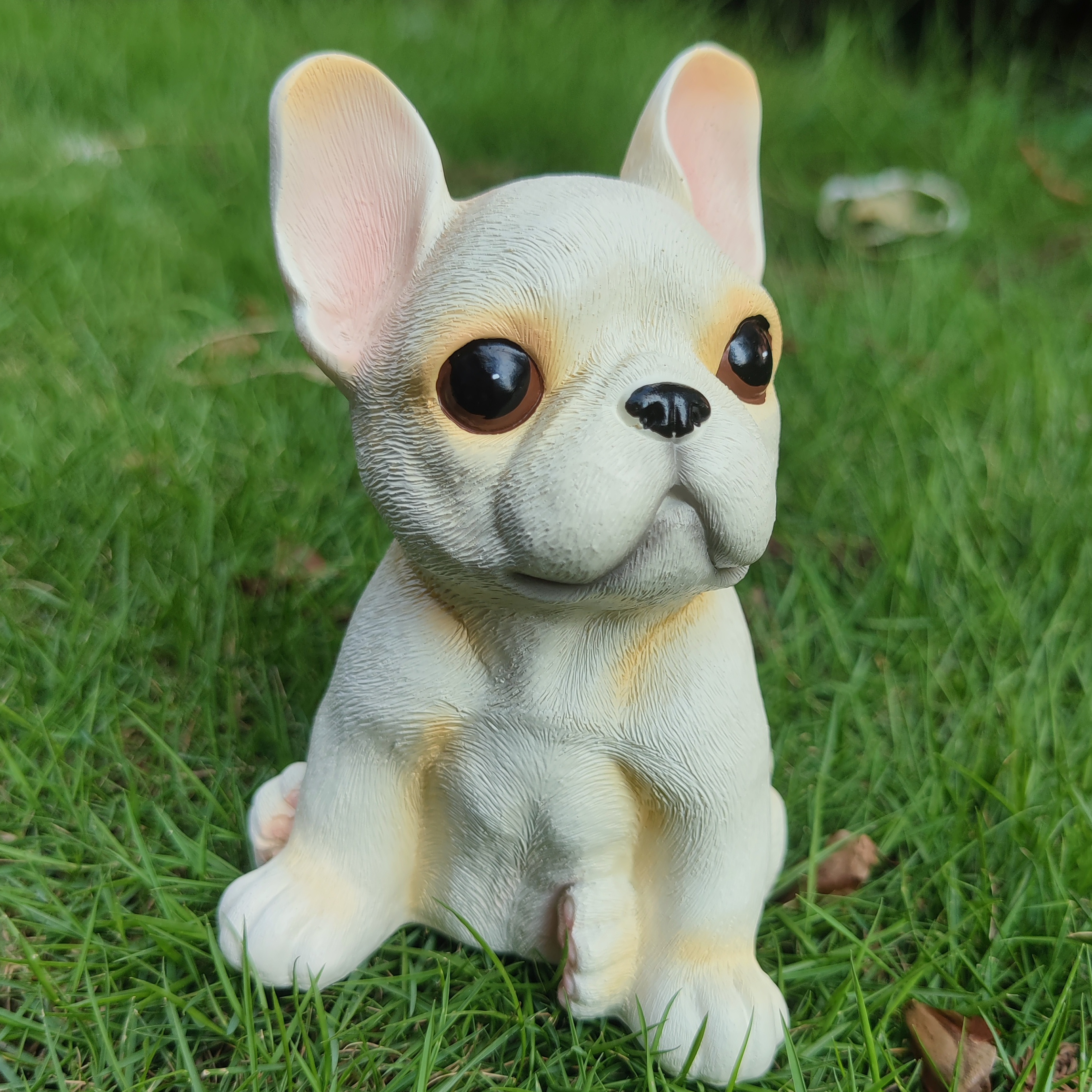 Vintage Bulldog Statue Resin Cute French Dog Garden - Temu