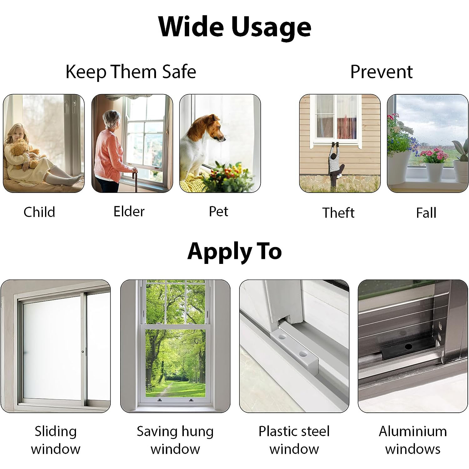 Window Locks, Sliding Window Locks, Window Limit Block, Easy To Install