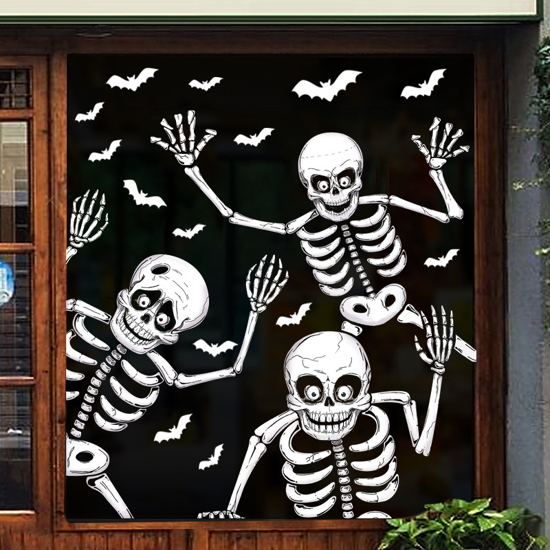 Halloween Skelett Fenster Aufkleber Dekoration Spukhaus - Temu Austria