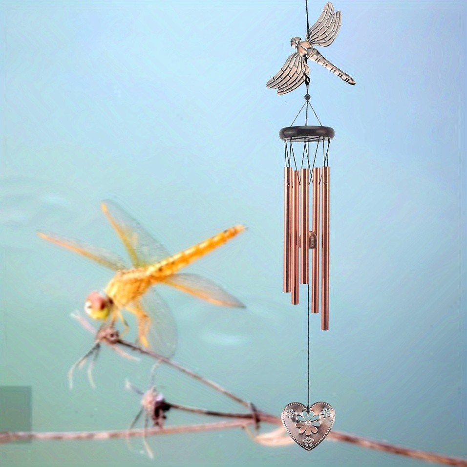 Copper Dragonfly Wind Chime, Dragonfly Gifts, Garden Decor, Garden Gifts,  Wind Chime Outdoor, Yard Decor