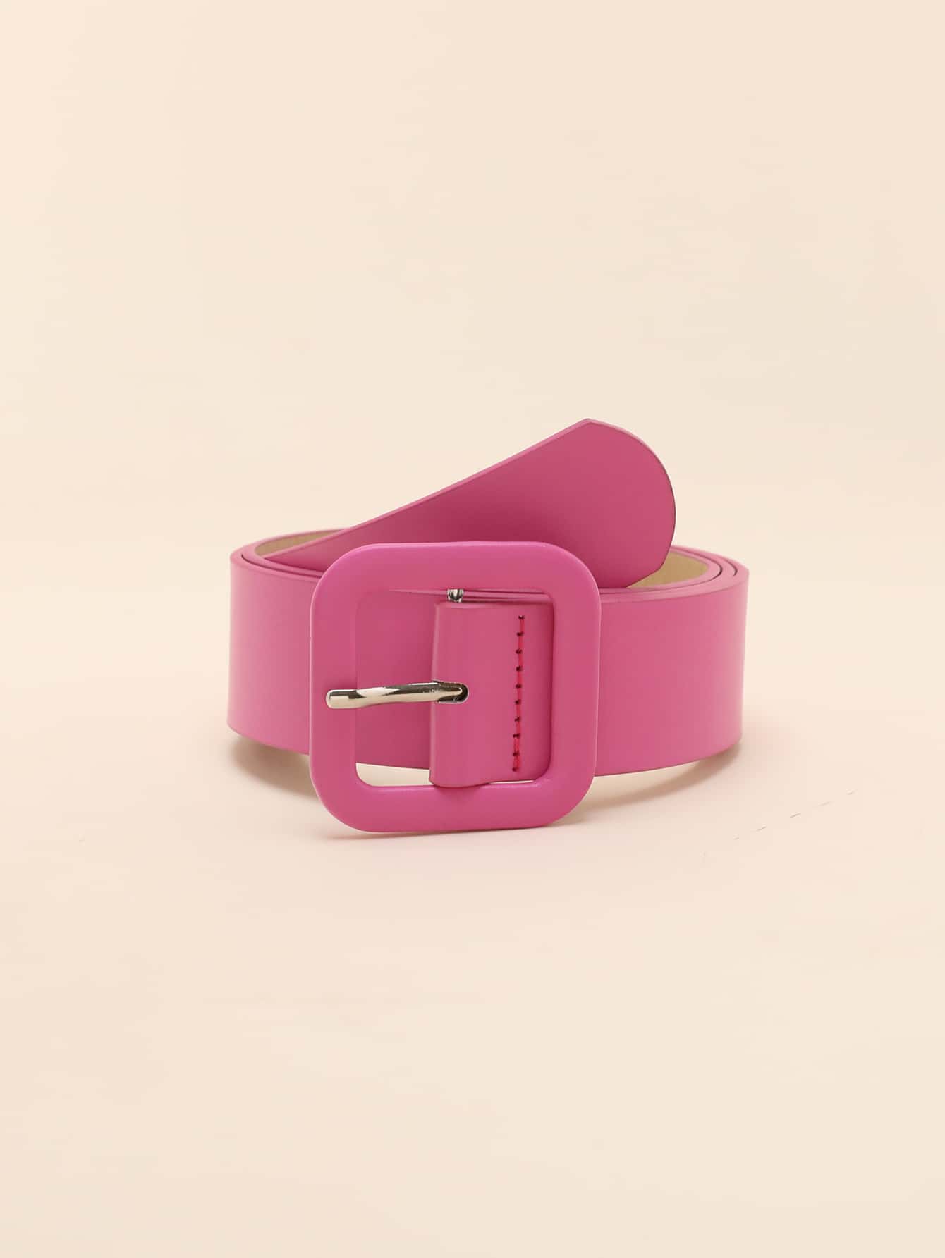 hot pink square wide belt y2k pu waistband simple - Temu