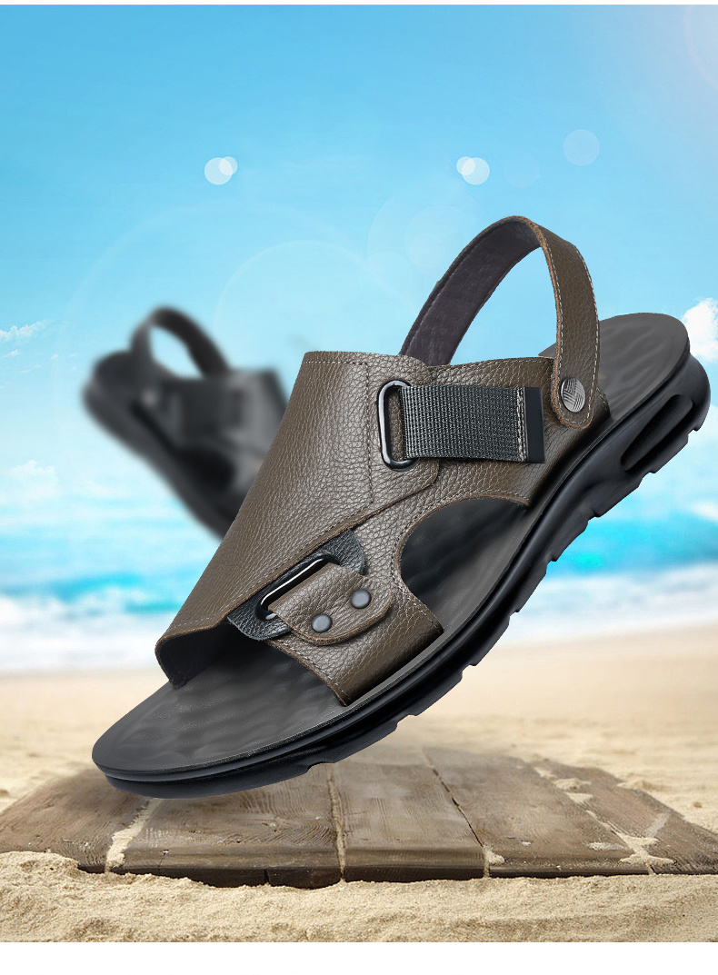 mens slide sandals casual non slip shoes open toe shoes for outdoor beach spring and summer men s shoes details 2