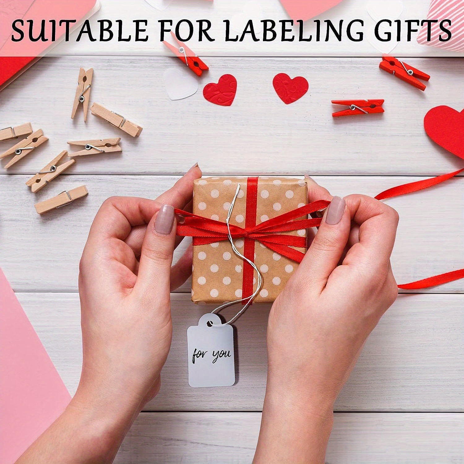 Tag Markup Tags Gift Tags With White Rope With Rope Attached - Temu