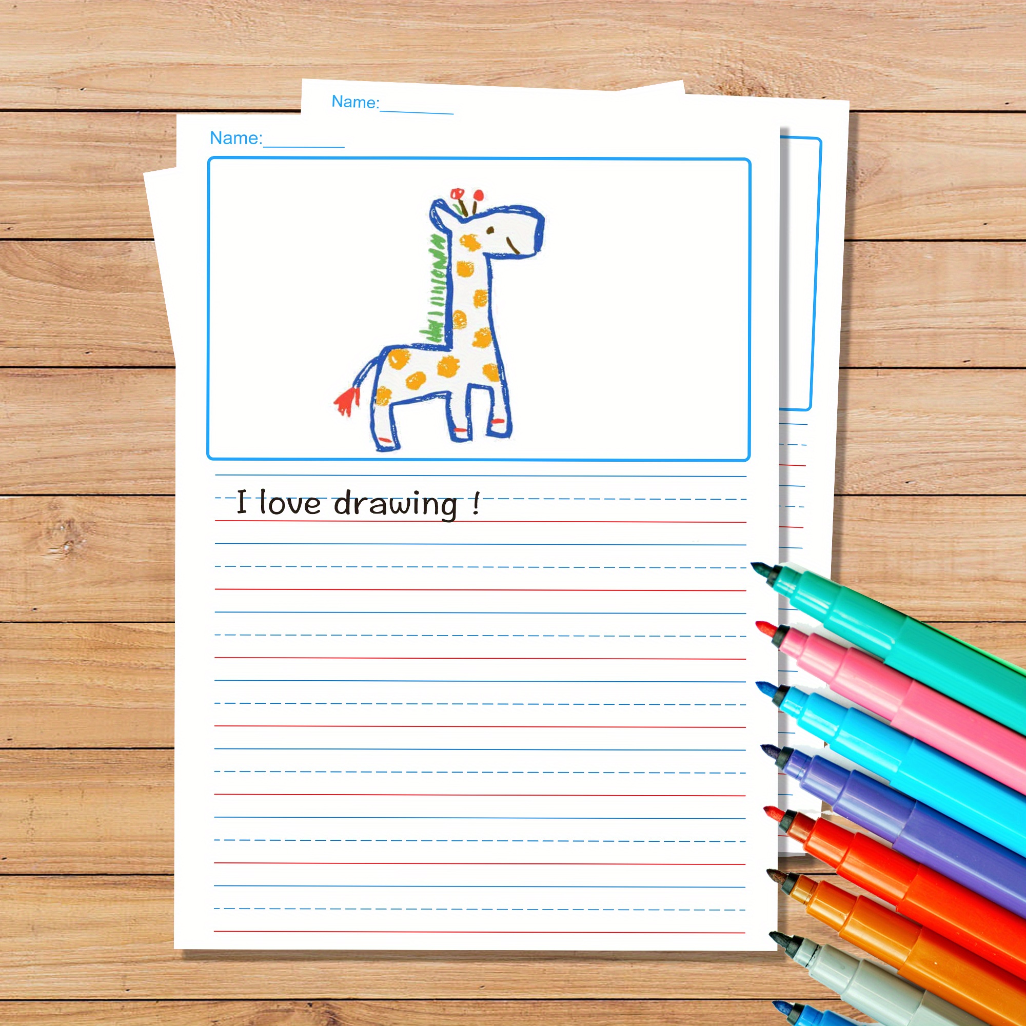 STORY WRITING PAPER FOR KIDS: Story for kids, Story paper book, Story paper  for kids 1st grade, Story writing paper for kids, Primary story writing