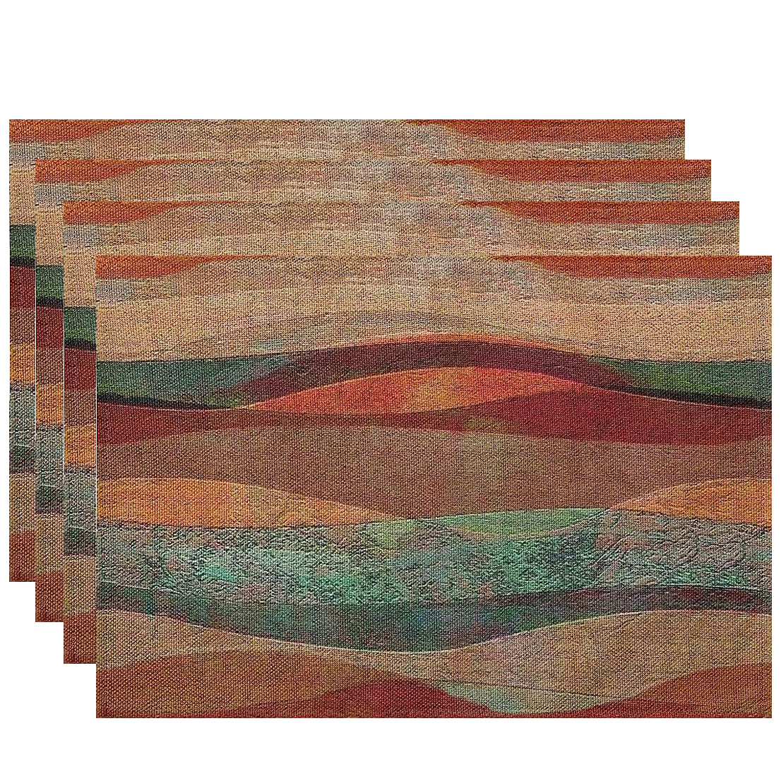 Placemats Set of 4, Southwest Arizona Travertine Sandstone Non