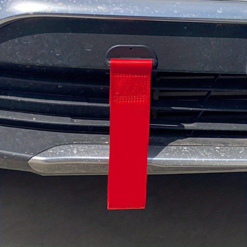 8-12MM Tow Strap Set Gh Strength Racing Red Towing Hook Sports Car For Vehicle Front Rear Bumper(Red