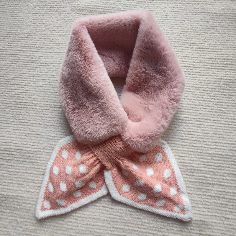 Keyhole Pink Rex Rabbit Fur Scarf