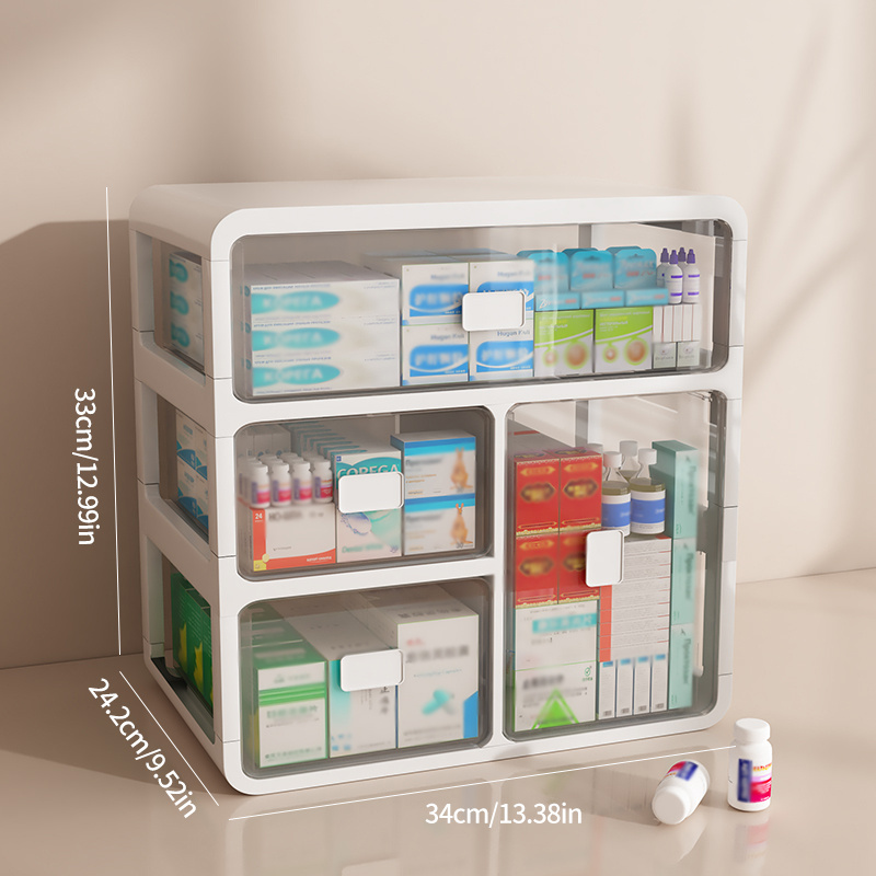 Household Medicine Box Household Medicine Storage Box Desk - Temu