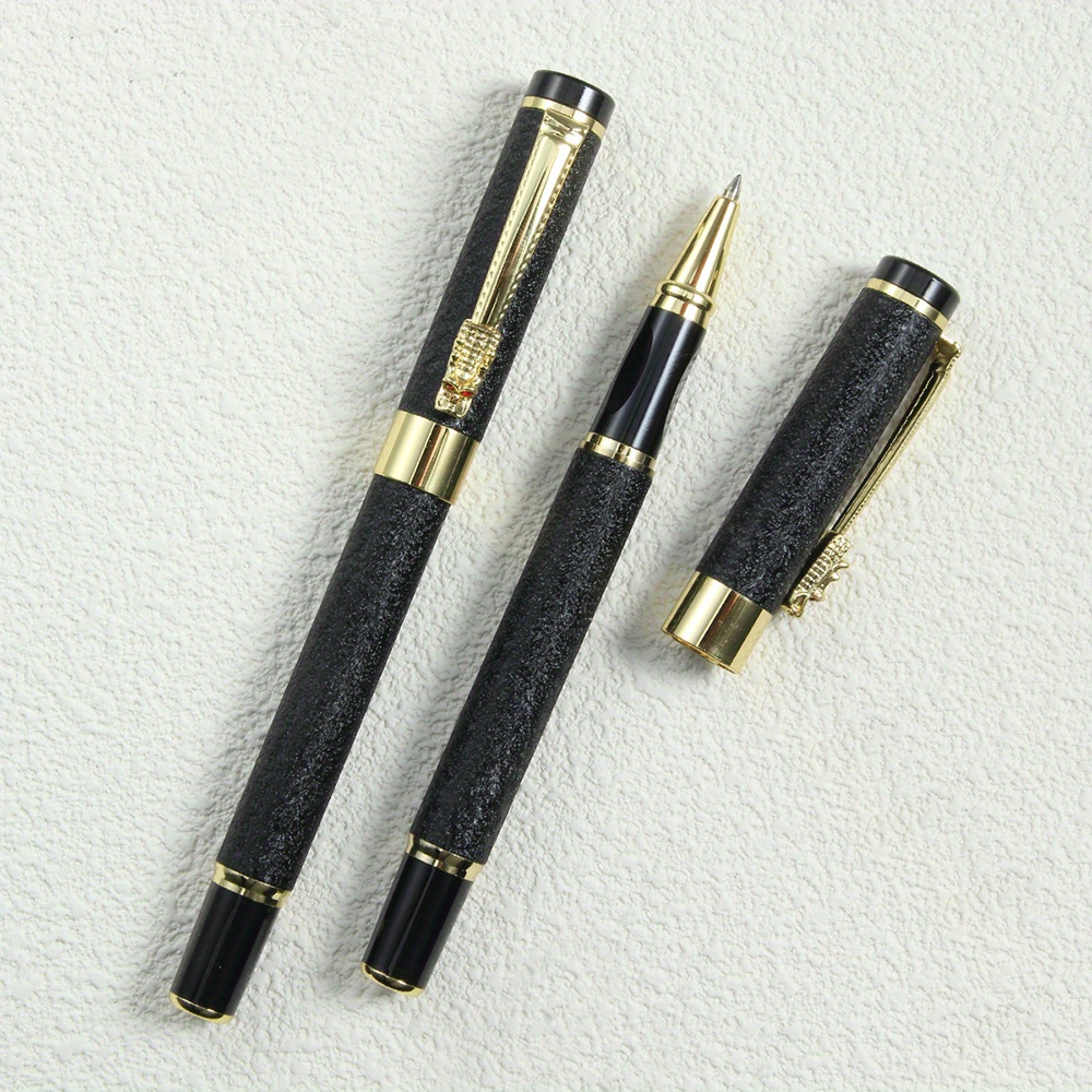 iMorllan Luxury Pen Set Fancy Pens Roller Ballpoint Pen Black with Gold  Trim Fine Point Medium Nib Complimentary Refills and Classy Box Gifts for  Men and Women - Stevens Books