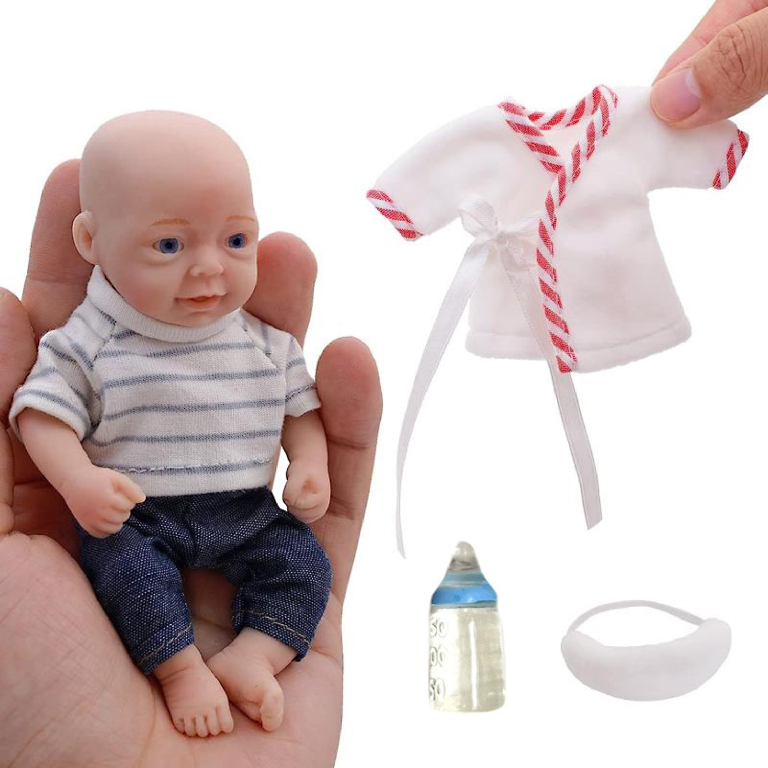 Reborn Dolls Baby Reborn Silicone Reborn Baby Doll Palm Dolls Pajamas Dress  Simulation Baby Reborn Baby Doll Toys - Temu