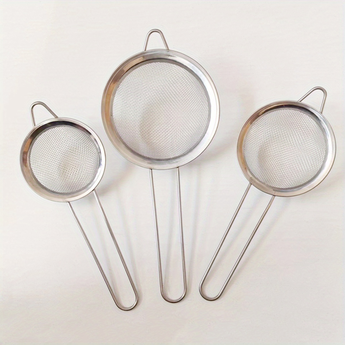 Colador de té de acero inoxidable 18/10 (plata, mango corto de cesta de  filtro pequeño), filtros de drenaje de té para juego de té Kung Fu, mini  tamiz