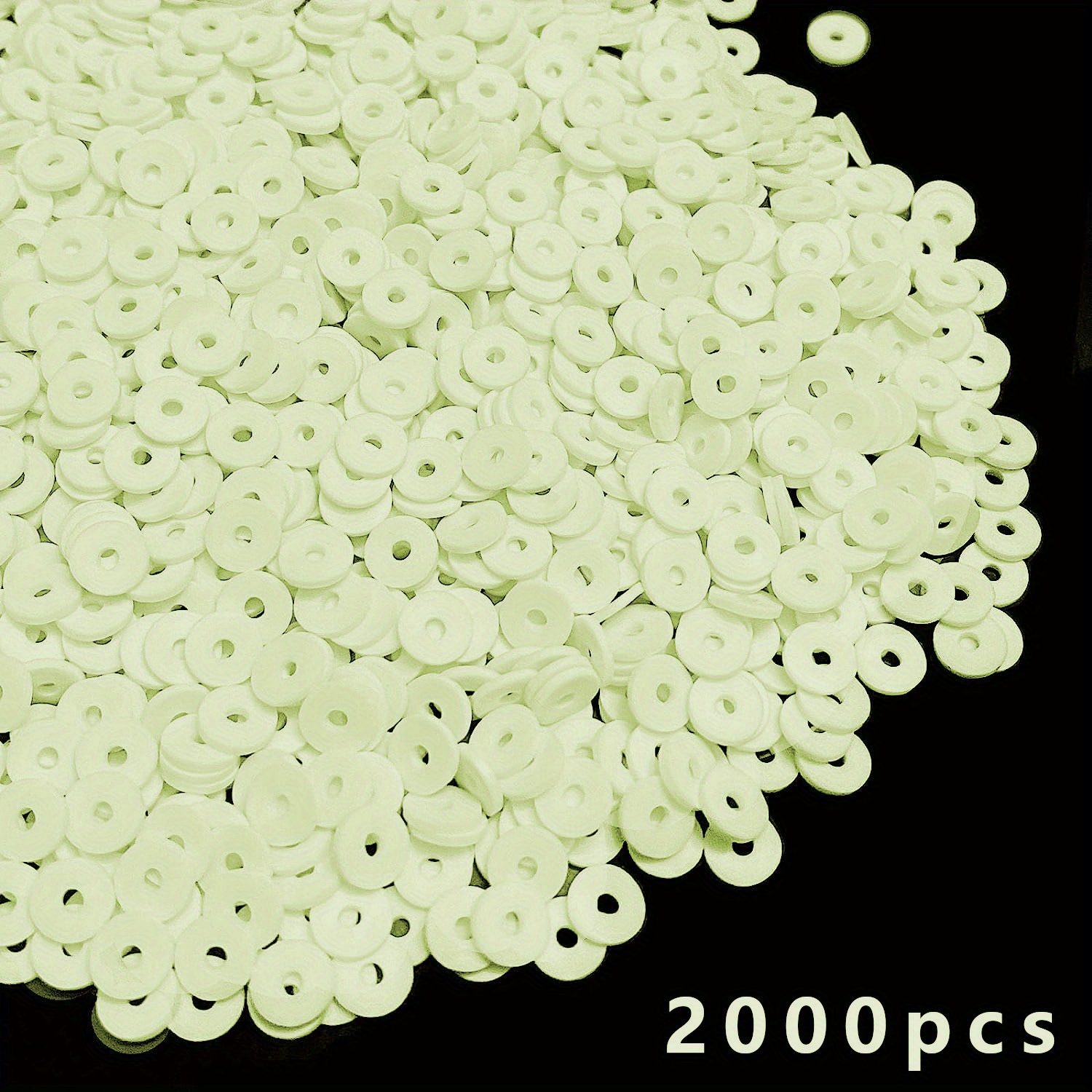  2000pcs Yellow Clay Beads for Bracelets Making, Flat Round  Polymer Clay Beads 6mm Heishi Beads for Jewelry Making Earring Bracelets  Necklace