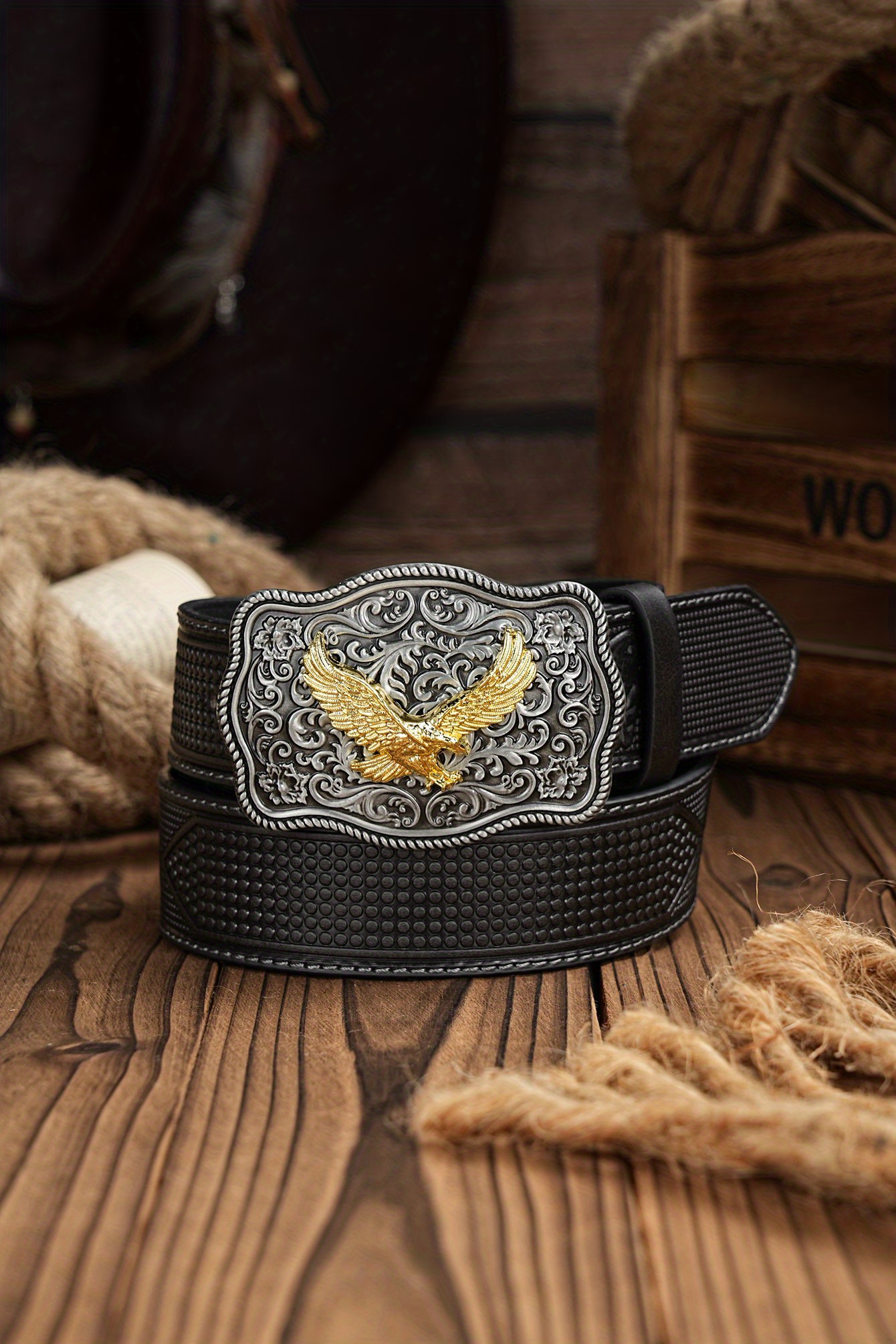 Playing Cards Western Buckle Embossed Men's Casual Belt Fashion Pu Leather  Belt - Temu