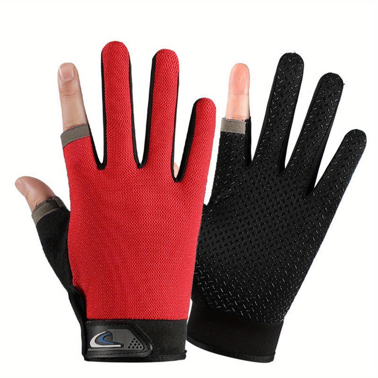 Minfishing 2 PCS Rubber Fishing Gloves Insulated Anti-slip Gloves
