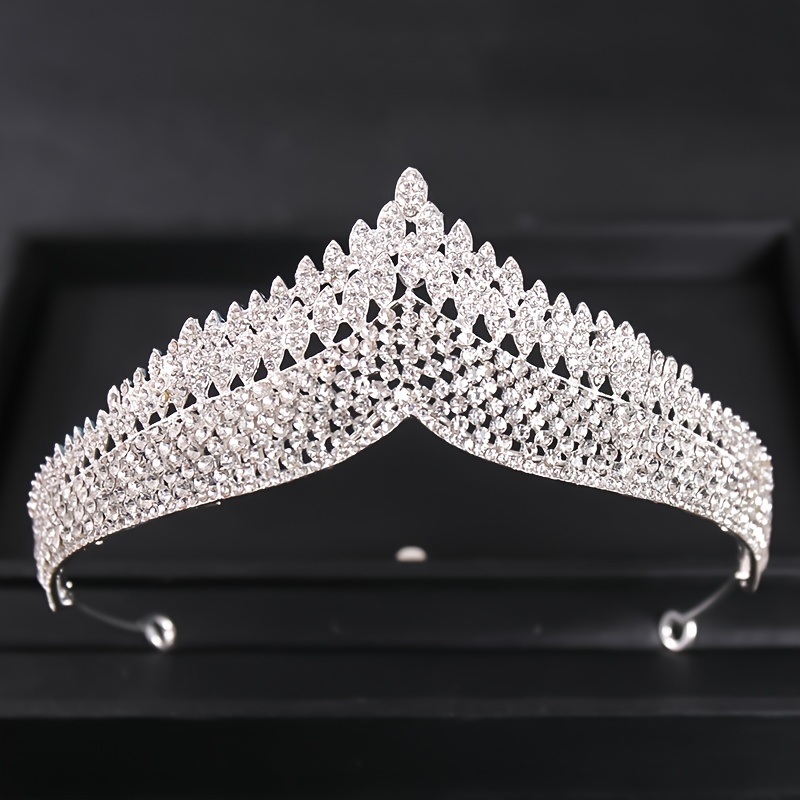 Cubic Zirconia Silver Color and Gold Bridal Crown CZ Diadem Princess Tiaras  Birthday Party Headpiece Wedding Hair Accessories